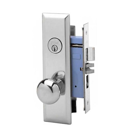 Marks Marks: 7NY10A MORTISE KNOB LOCKSET NEW YORKER - ENTRANCE - 1-1/4 X 8 - SATIN CHROME - LEFT HAND MRK-7NY10A-26D-LH